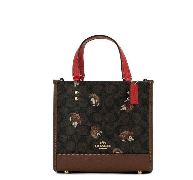 

Сумка-тоут Dempsey 22 Small Hedgehog с покрытием из холста Coach