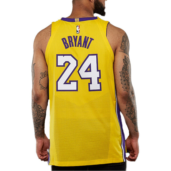 Майка Nike Icon Edition Authentic NBA Jersey Sports Basketball Jersey/Vest AU Player Edition Lakers Kobe 24 Yellow, желтый — фото 4