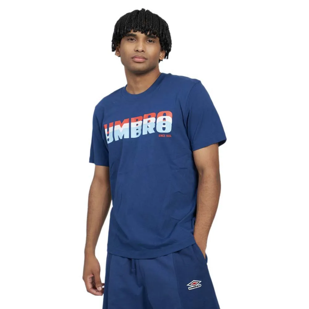 

Футболка с коротким рукавом Umbro Layered Logo, синий