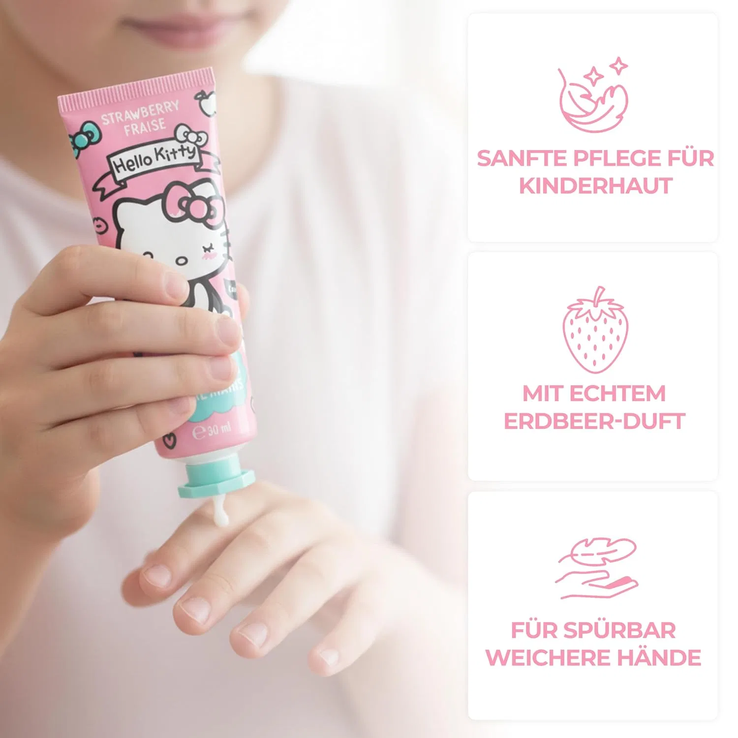 Крем для рук Hello Kitty с ароматом клубники Mevsim Store, Hello Kitty — фото 2
