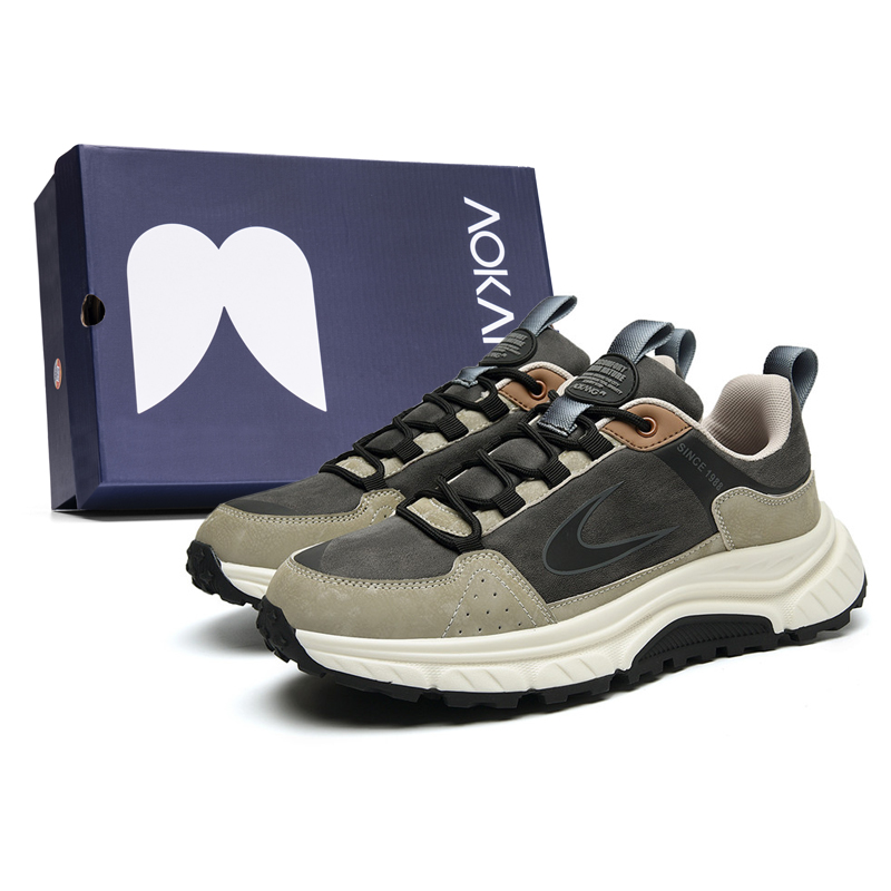 

Амортизирующие повседневные кроссовки AOKANG для мужчин с устойчивостью к истиранию и противоскользящими свойствами, черные (стандартный размер спортивной обуви)