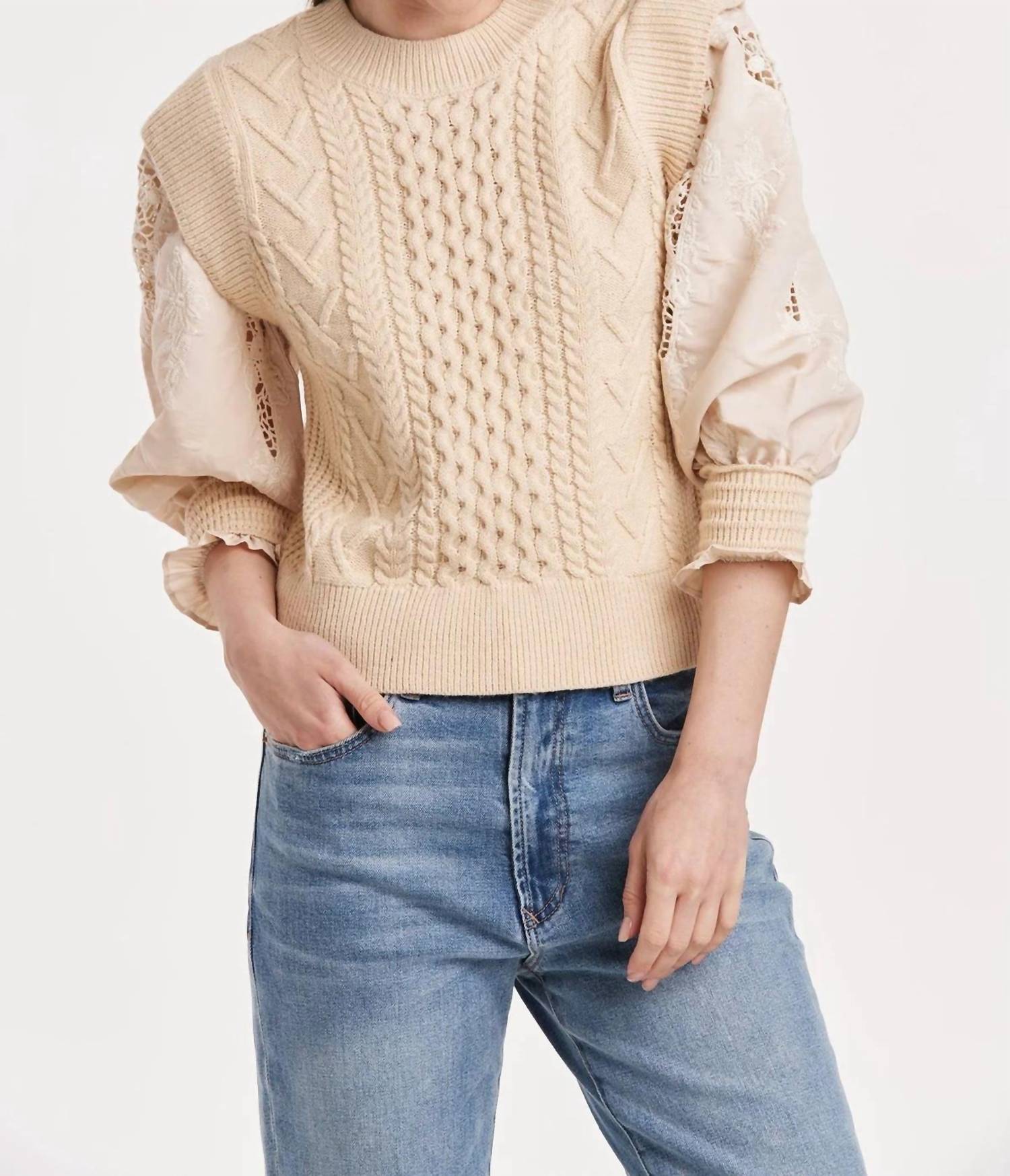 

Свитер Natasha в цвете сахарное печенье Another Love, Sugar Cookie