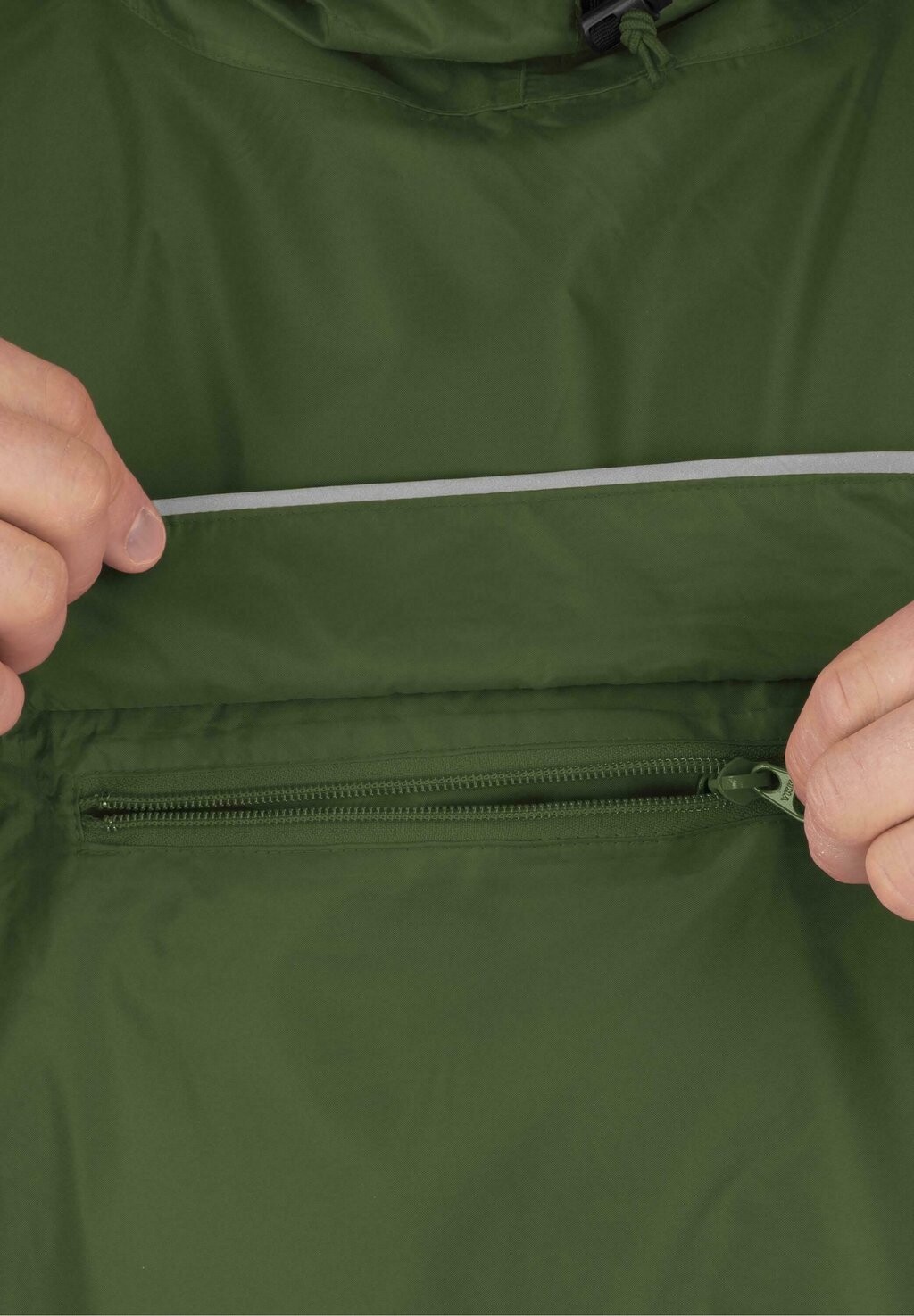 

Парка WASSERDICHTER REGENPONCHO, EXTRA LANG MIT ÄRMELN UND BRUSTTASCHE normani Outdoor Sports, оливковый
