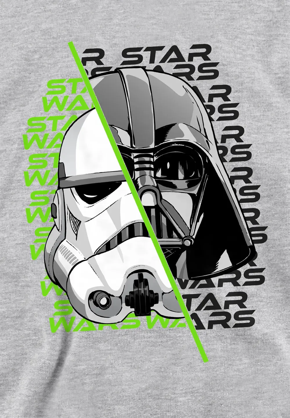 Детская худи Star Wars с принтом шлемов Stormtrooper и Darth Vader, Disney, серый — фото 2