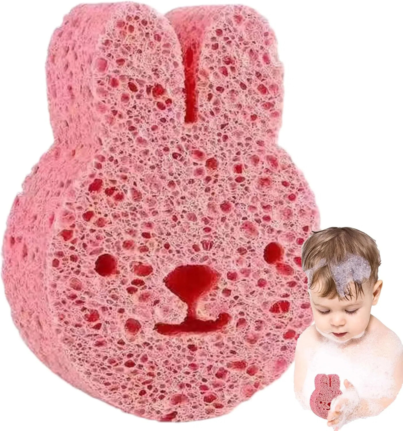 Детская мочалка из хлопка и древесной массы Générique, Pink