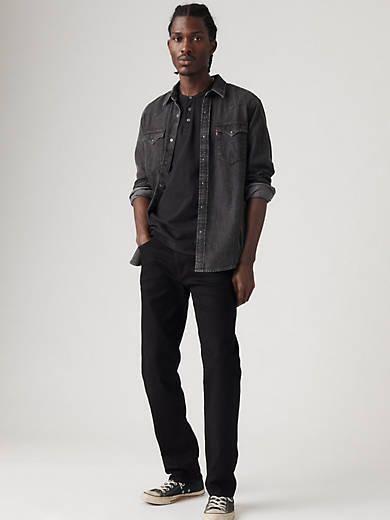 

502 Зауженные мужские джинсы Levi's, цвет Black Knight - Stretch