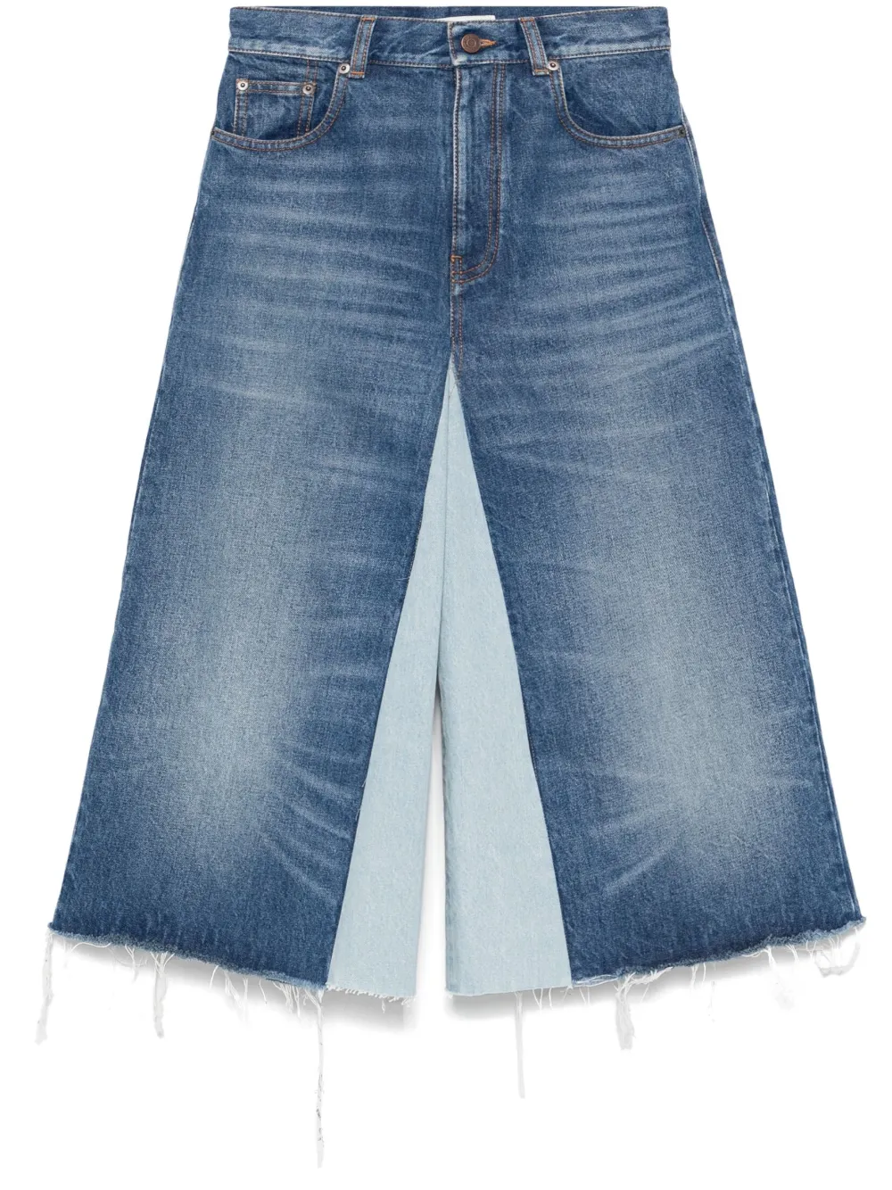 

Джинсовые шорты в технике пэчворк CHLOÉ, синий