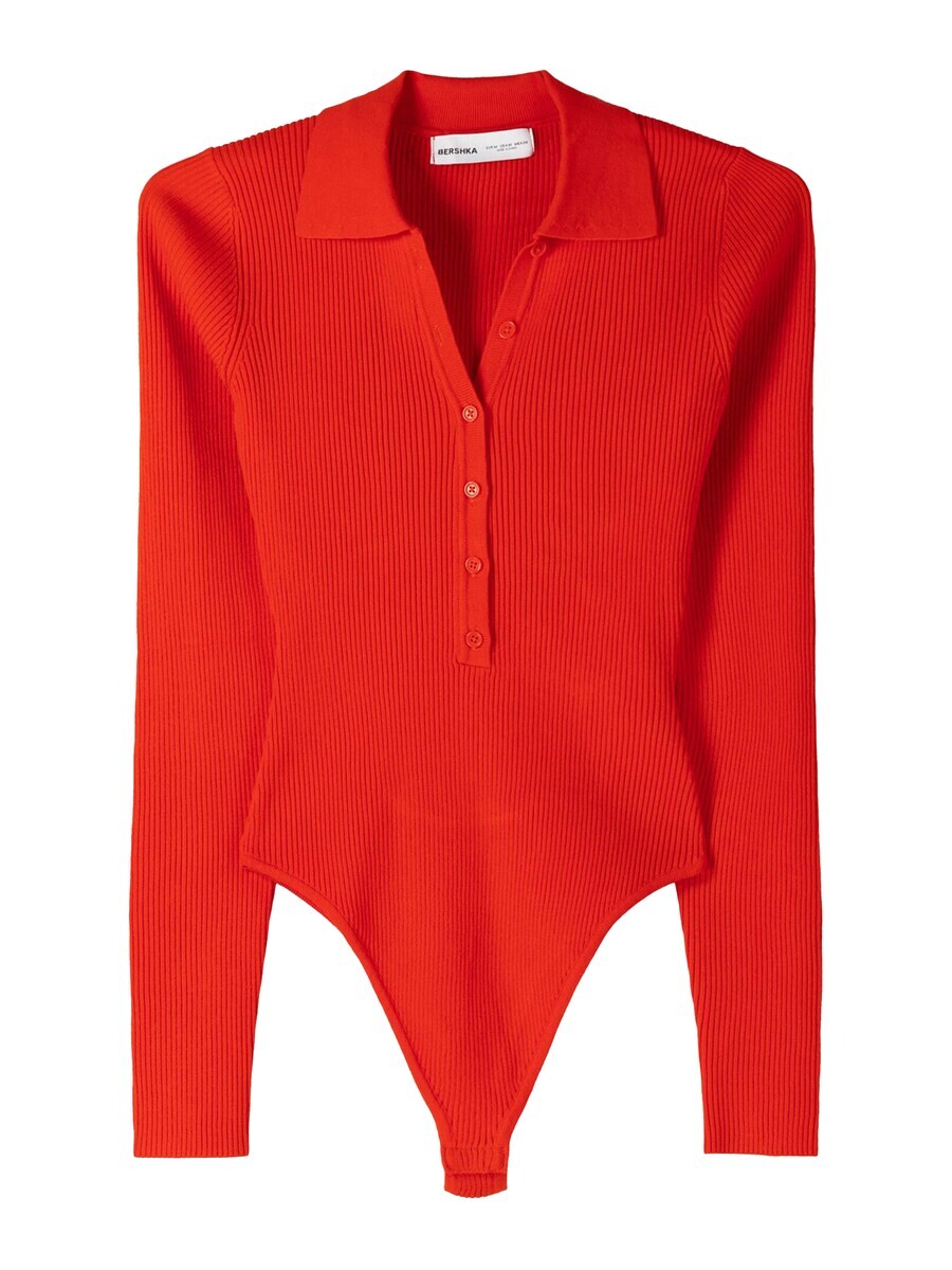 

Классический топ Bershka Shirt Bodysuit, красный