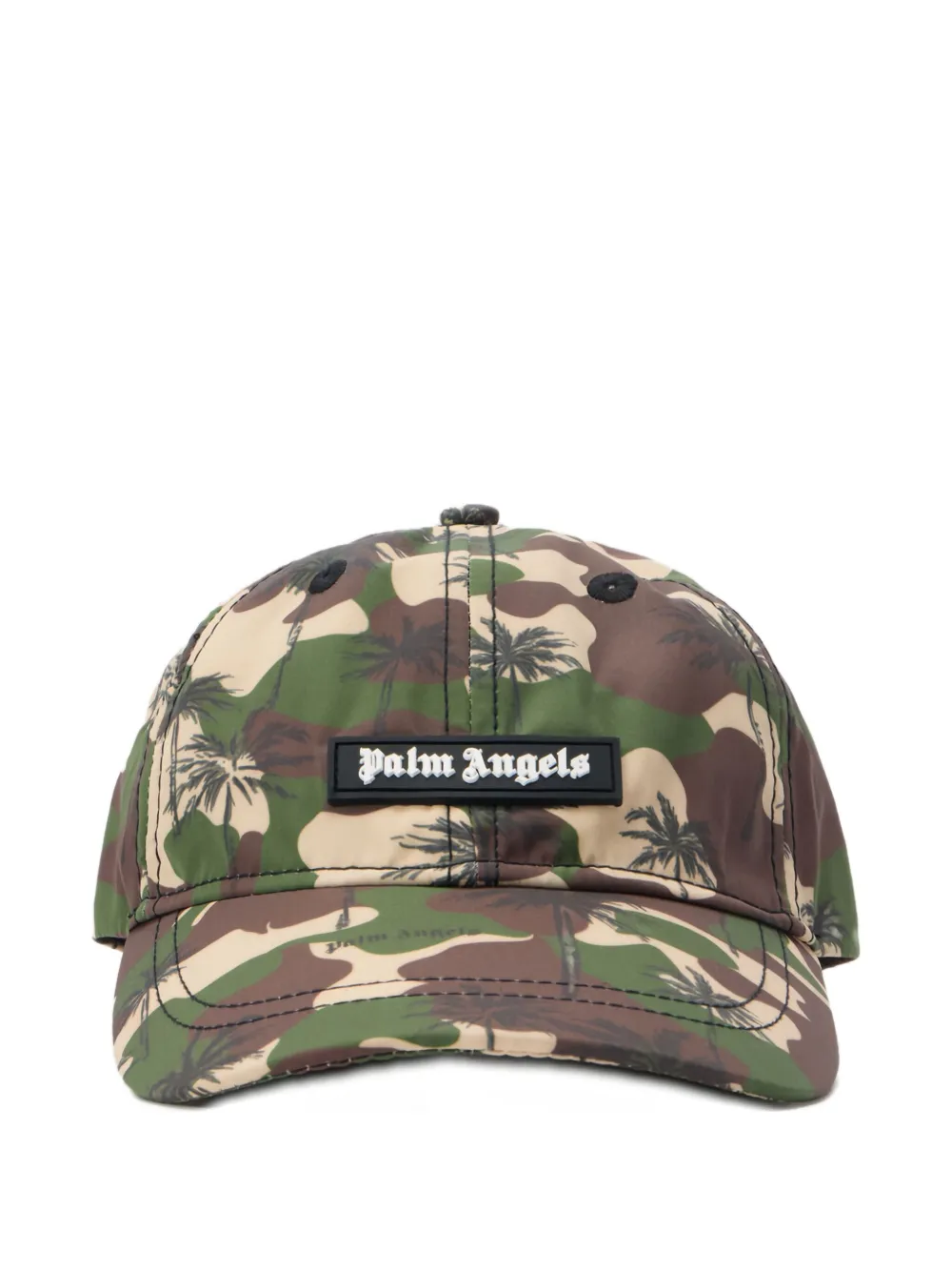 

Бейсболка с камуфляжным принтом Palm Angels Kids, зеленый