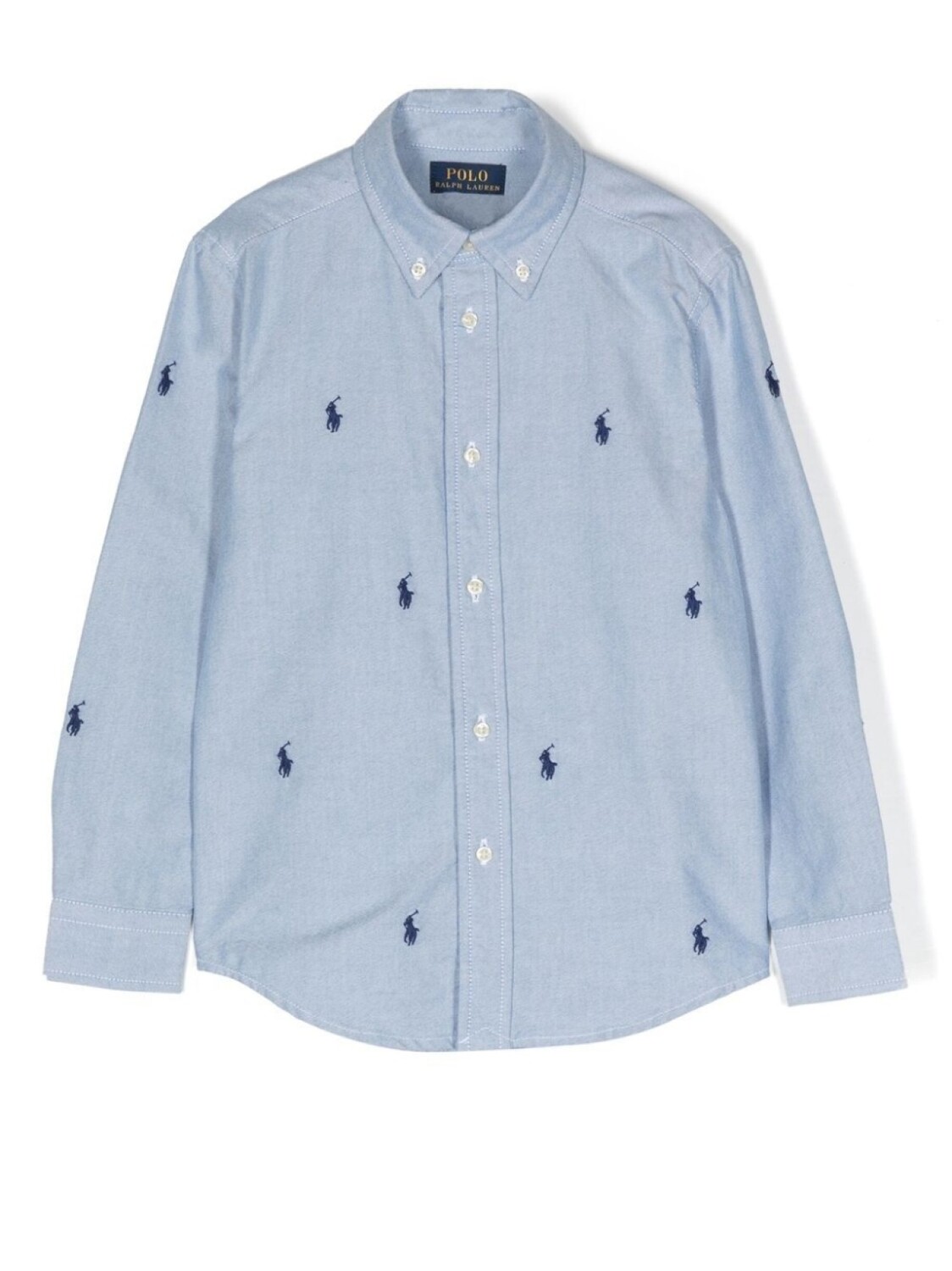 

Ralph Lauren Kids рубашка с вышивкой Polo Pony, синий