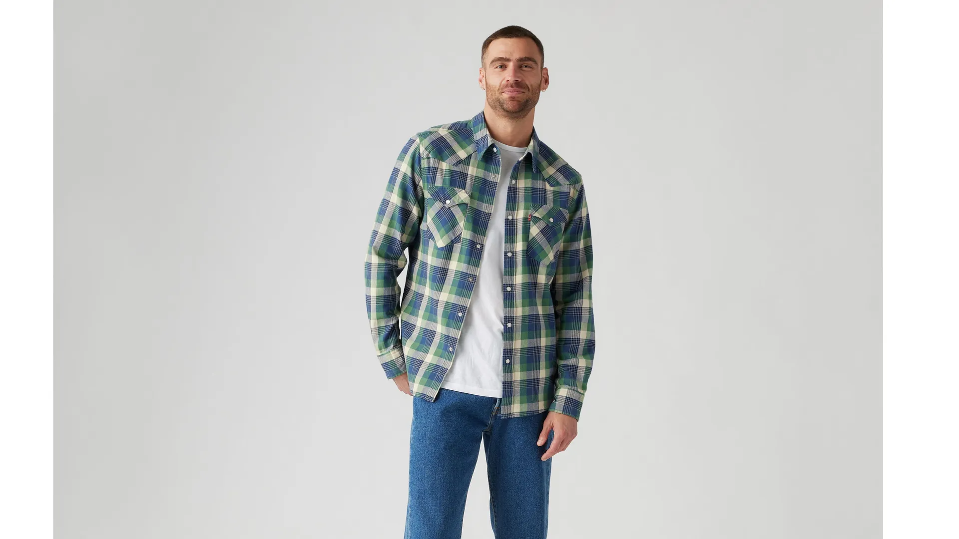 

Классическая рубашка стандартного кроя в стиле вестерн Levi's, мультиколор