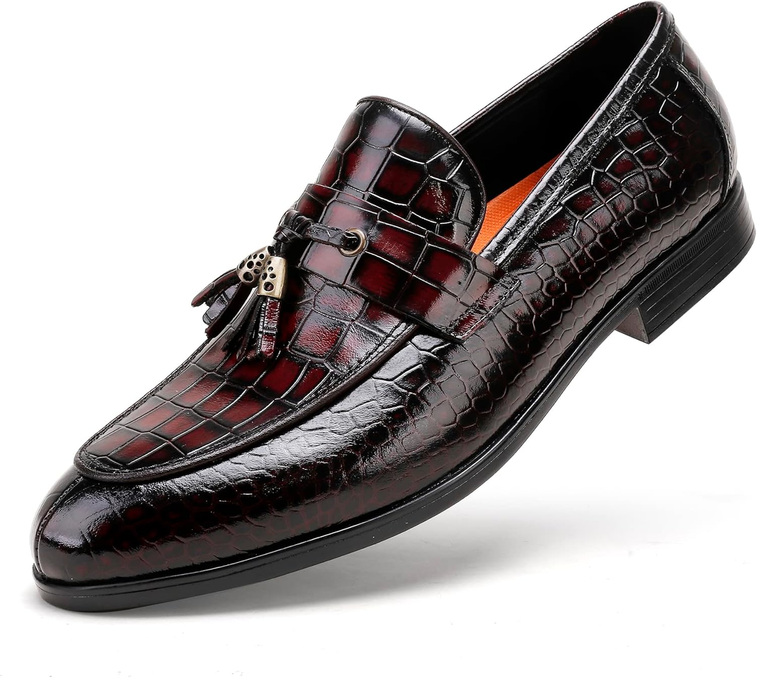 

Мужские лоферы с кисточками, классическая повседневная обувь, черные гладкие кожаные лоферы с кисточками без шнурков для мужчин Generic