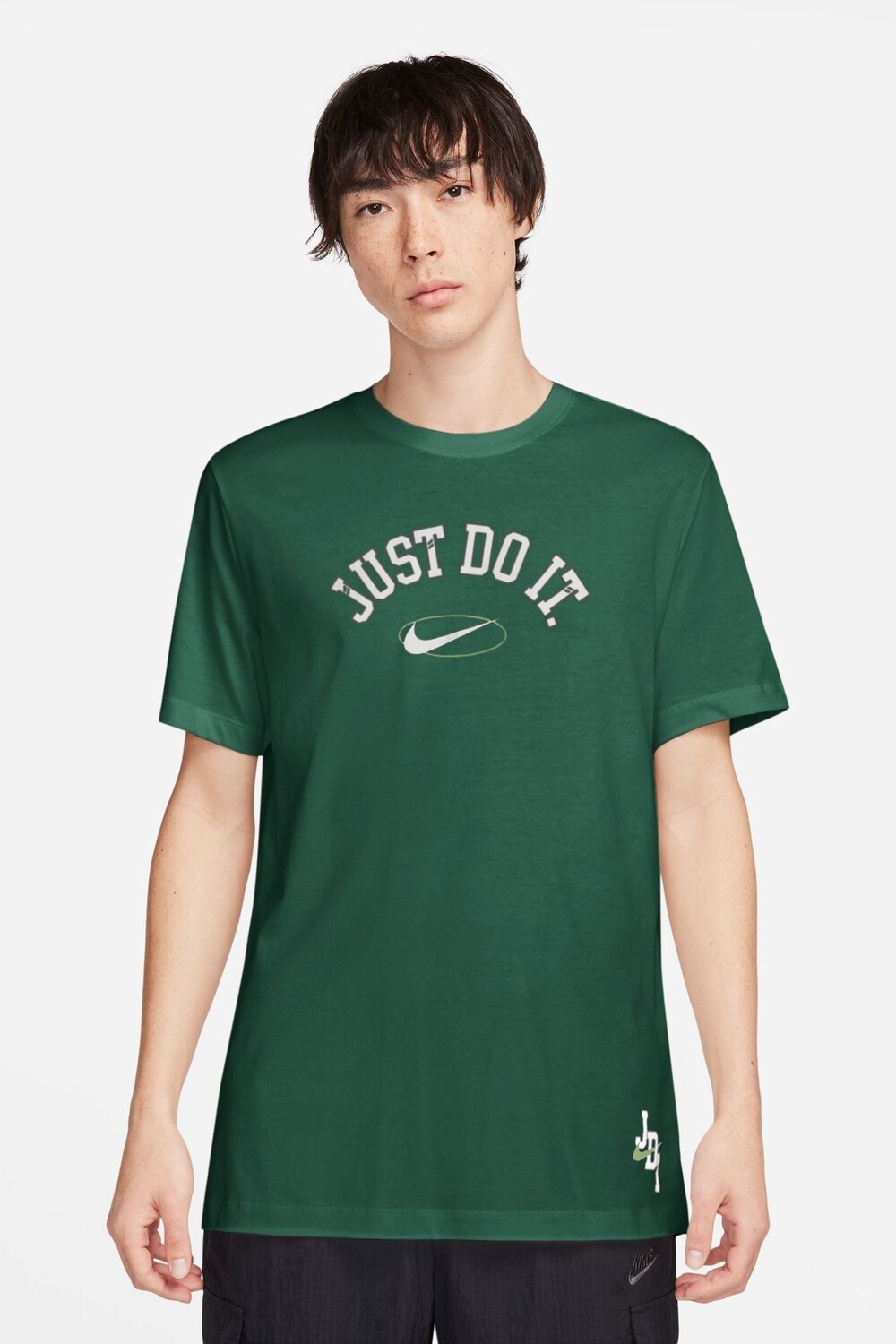 

Футболка с надписью «Just do it» из 100% хлопка Nike, зеленый