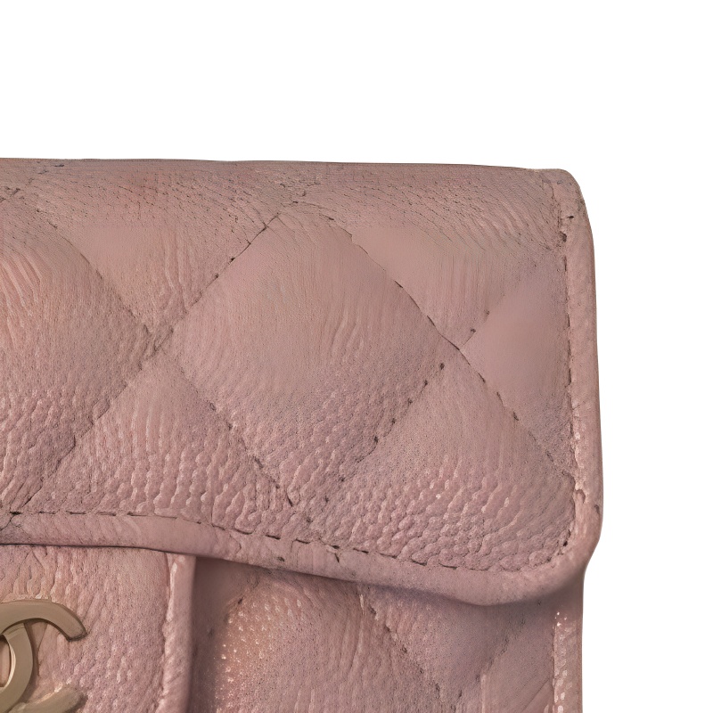 CHANEL Женский картхолдер из телячьей кожи малого размера цвет сакуры — фото 4