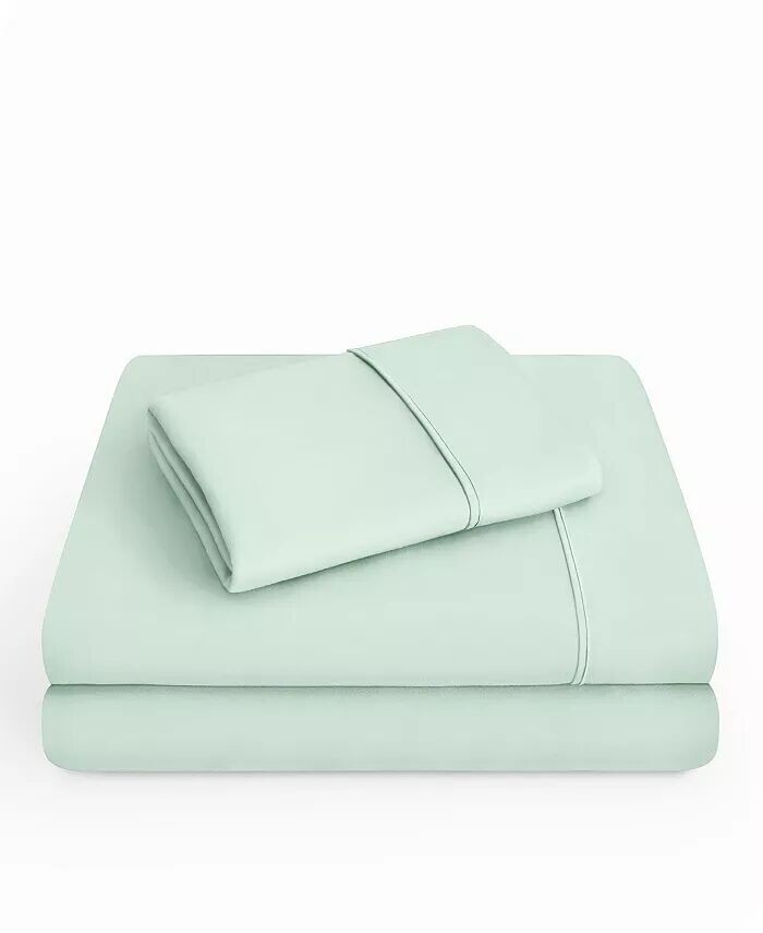 

Комплект ультрамягких простыней с двойной щеткой, Twin XL Bare Home, зеленый