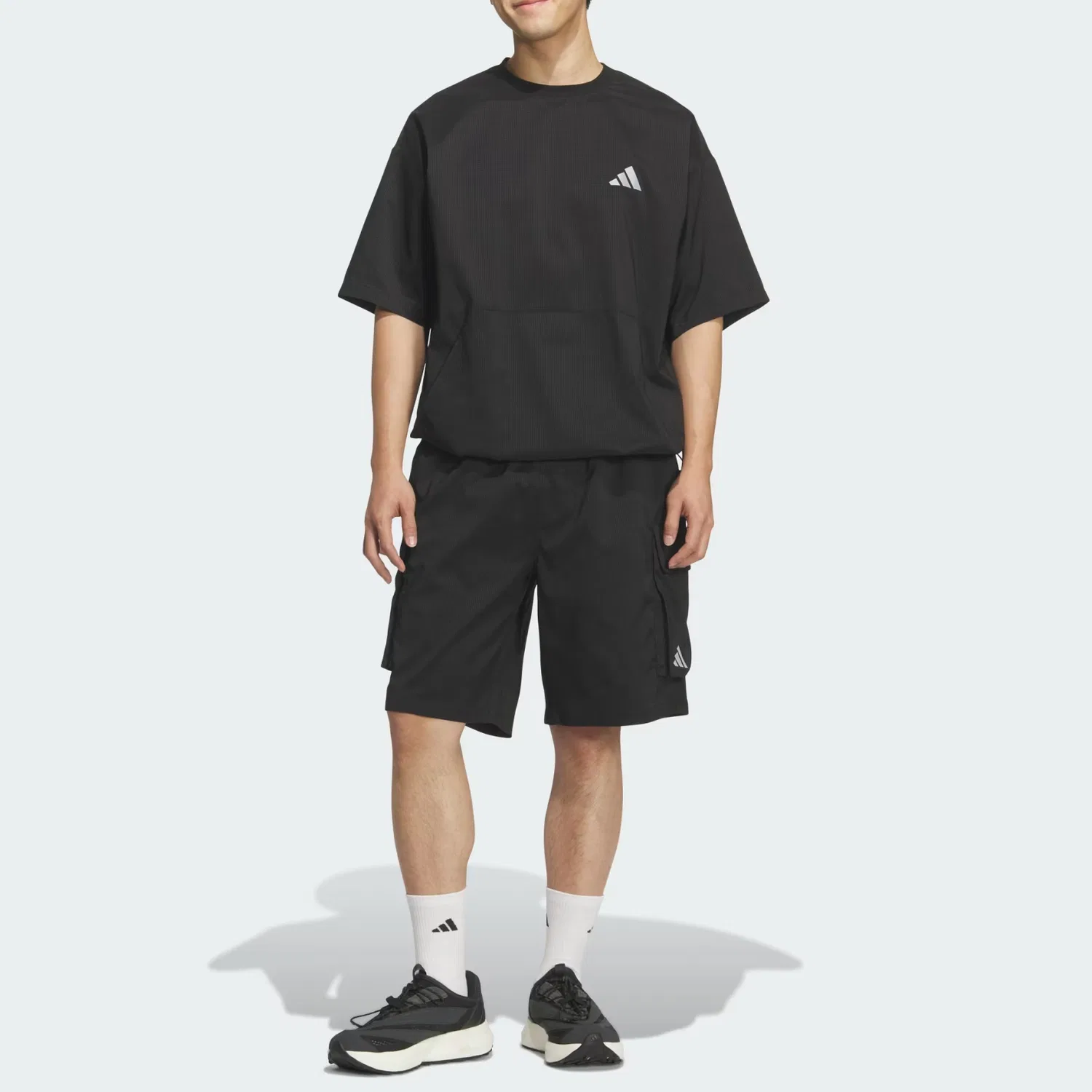 Шорты карго мужские Black Moderate Adidas — фото 3