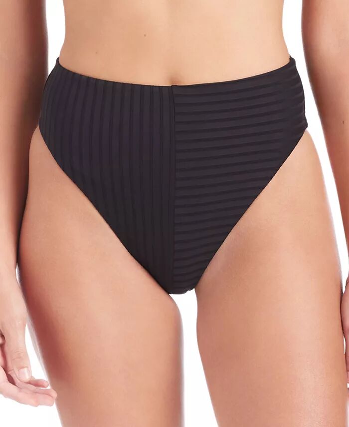 

Женские плавки бикини Refresh Rib High-Leg с высокой посадкой Sanctuary, черный