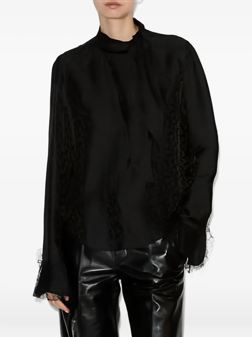 

Блузка Raphaella с оборками на манжетах ISABEL MARANT, черный