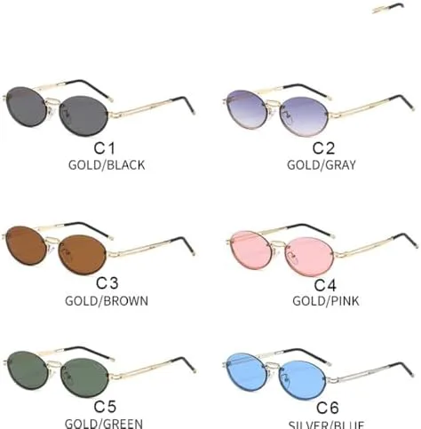 

Модные коричневые круглые овальные солнцезащитные очки без оправы для женщин, ретро-очки квадратной формы и круга для мужчин, солнцезащитные очки UV400 MTZJH, C4