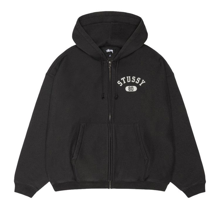 

Худи Stussy Varsity Zip Hoodie, Washed Black