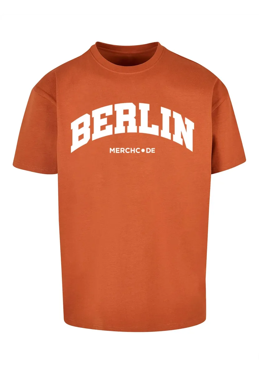 

Футболка Merchcode " Merchcode Men's Berlin Wording - Heavy Oversize Tee", цвет Toffee