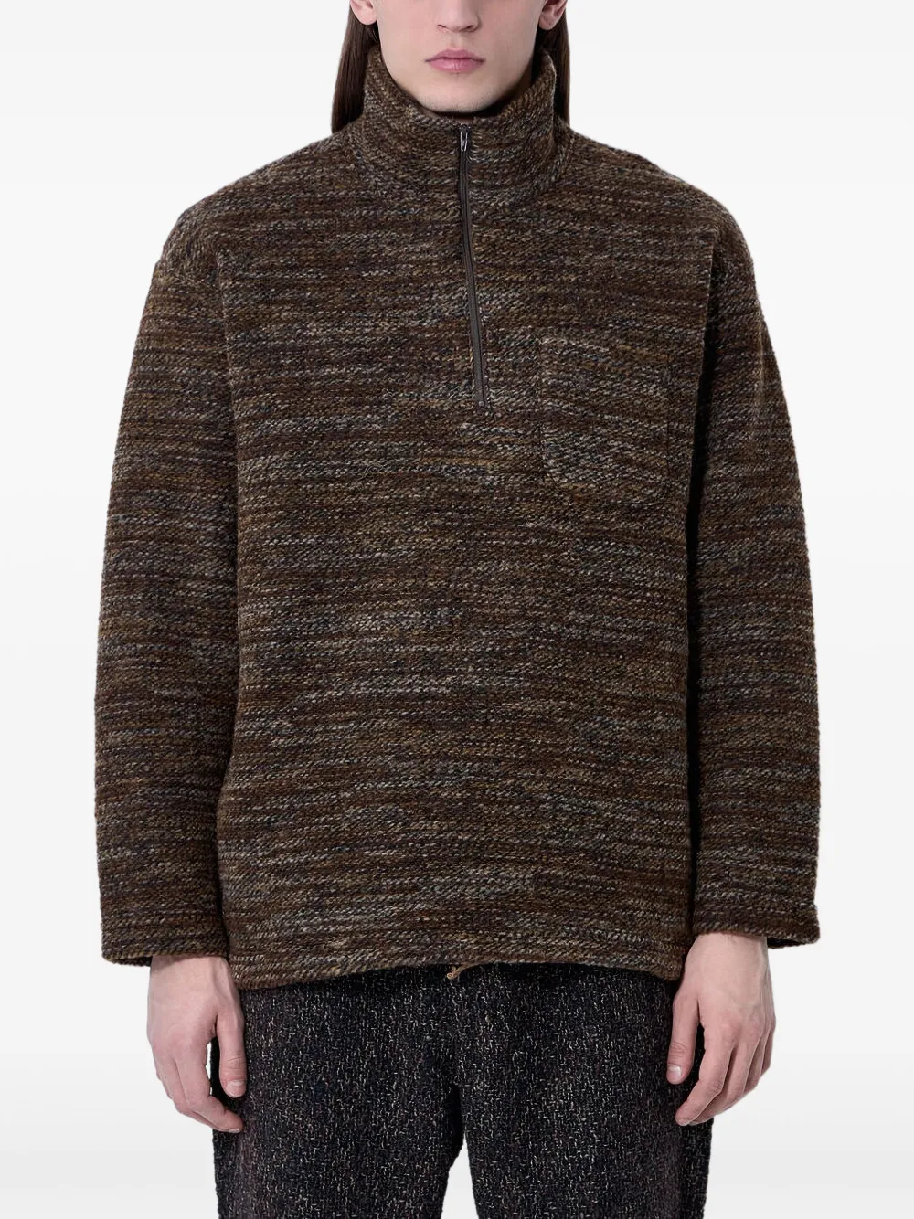 

Джемпер с меланжевым эффектом Engineered Garments, коричневый