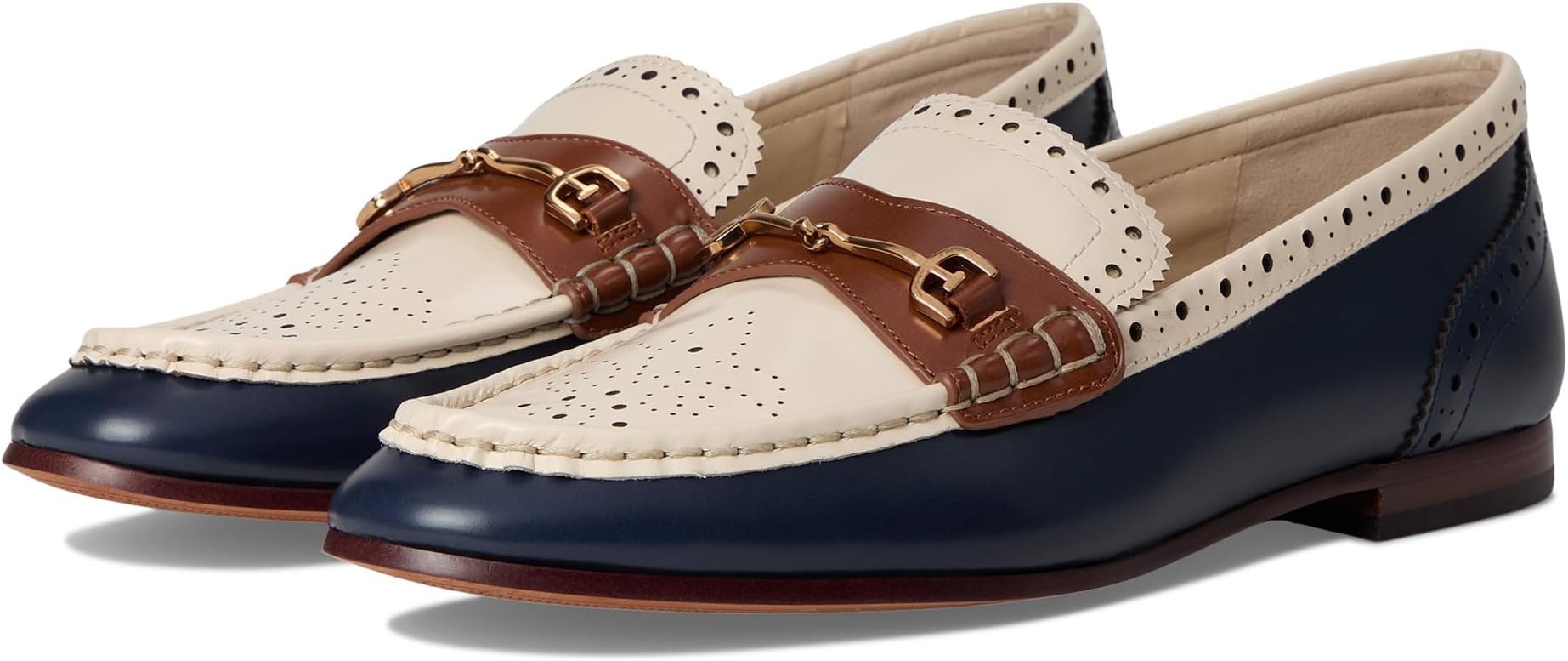 Лоферы Sam Edelman Liona, цвет Navy/Modern Ivory/Rich Saddle