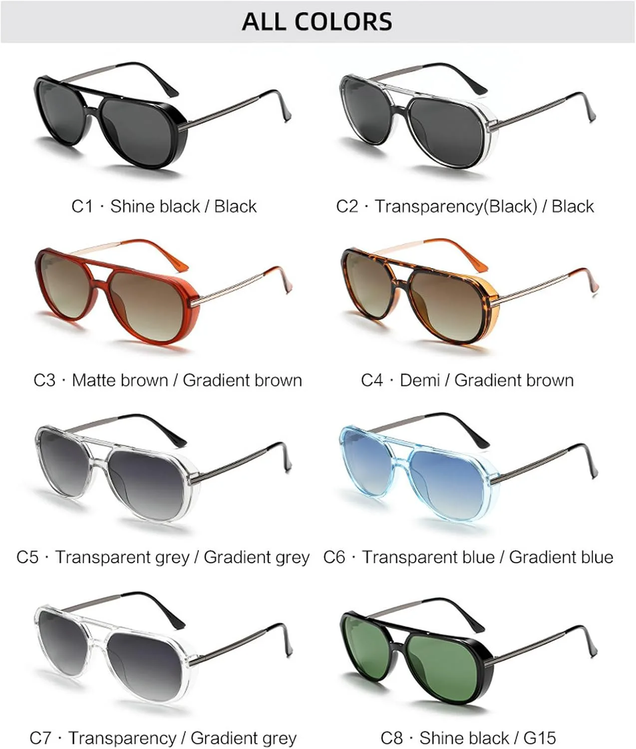 

Большие ретро-солнцезащитные очки-пилот для женщин, винтажные солнцезащитные очки 70-х годов, защита от УФ-излучения UV 400, мужские очки для вождения mincl, C1