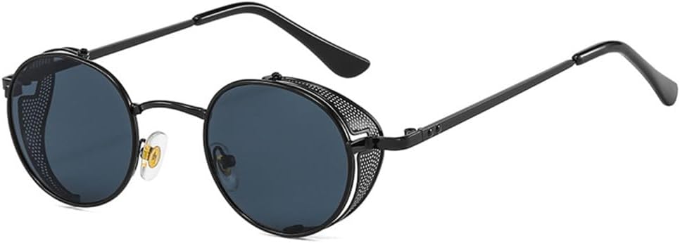 

Солнцезащитные очки в стиле стимпанк для мужчин, винтажные металлические круглые солнцезащитные очки для женщин, маленькие солнцезащитные очки с защитой от УФ-излучения UV400 HDUBFY, 1