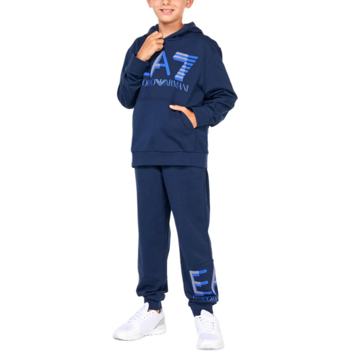 Свитшот EMPORIO ARMANI EA7 Marine Blue для детей — фото 4