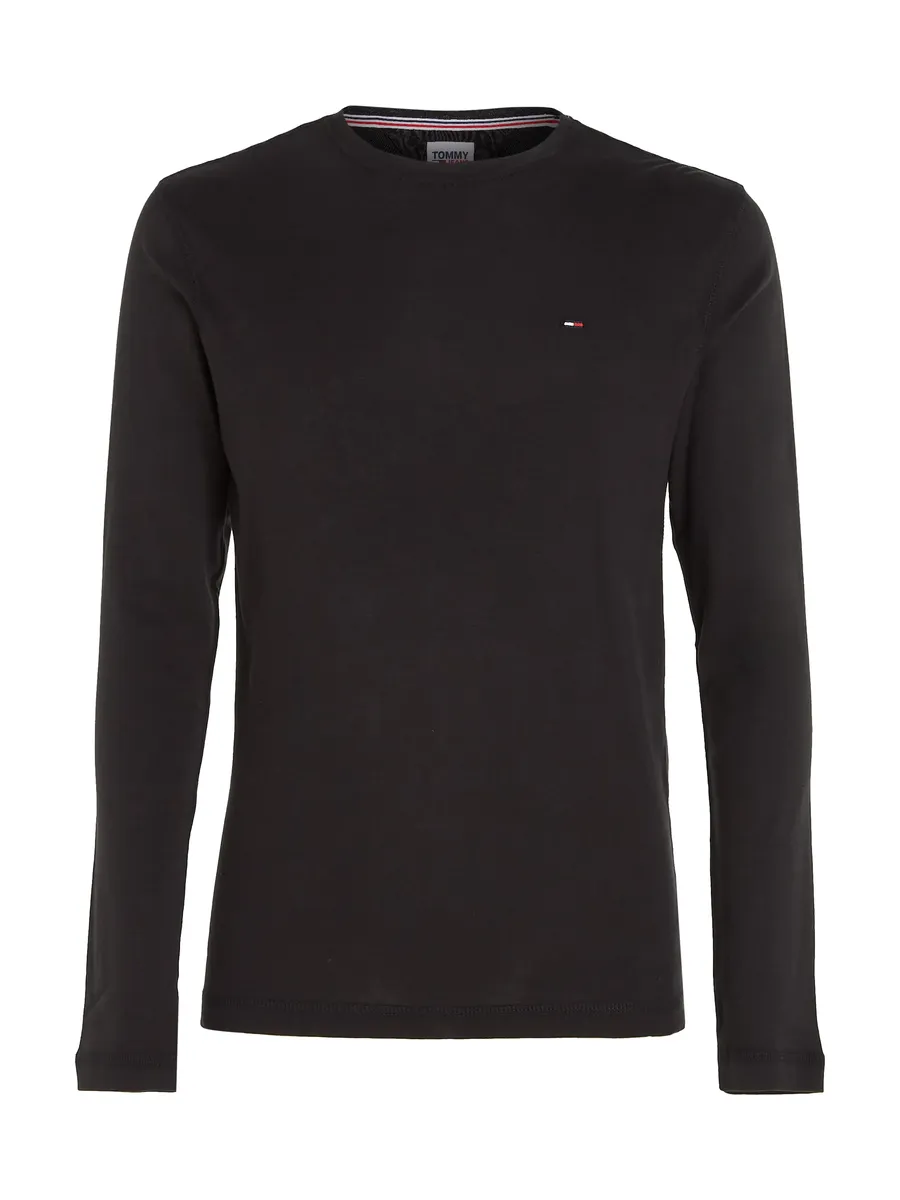 Рубашка с длинными рукавами Tommy Jeans "TJM ORIGINAL RIB LONGSLEEVE TEE", цвет Tommy Black — фото 4