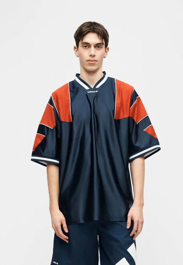 Свободная футболка с принтом Adidas Originals, Night Indigo — фото 3