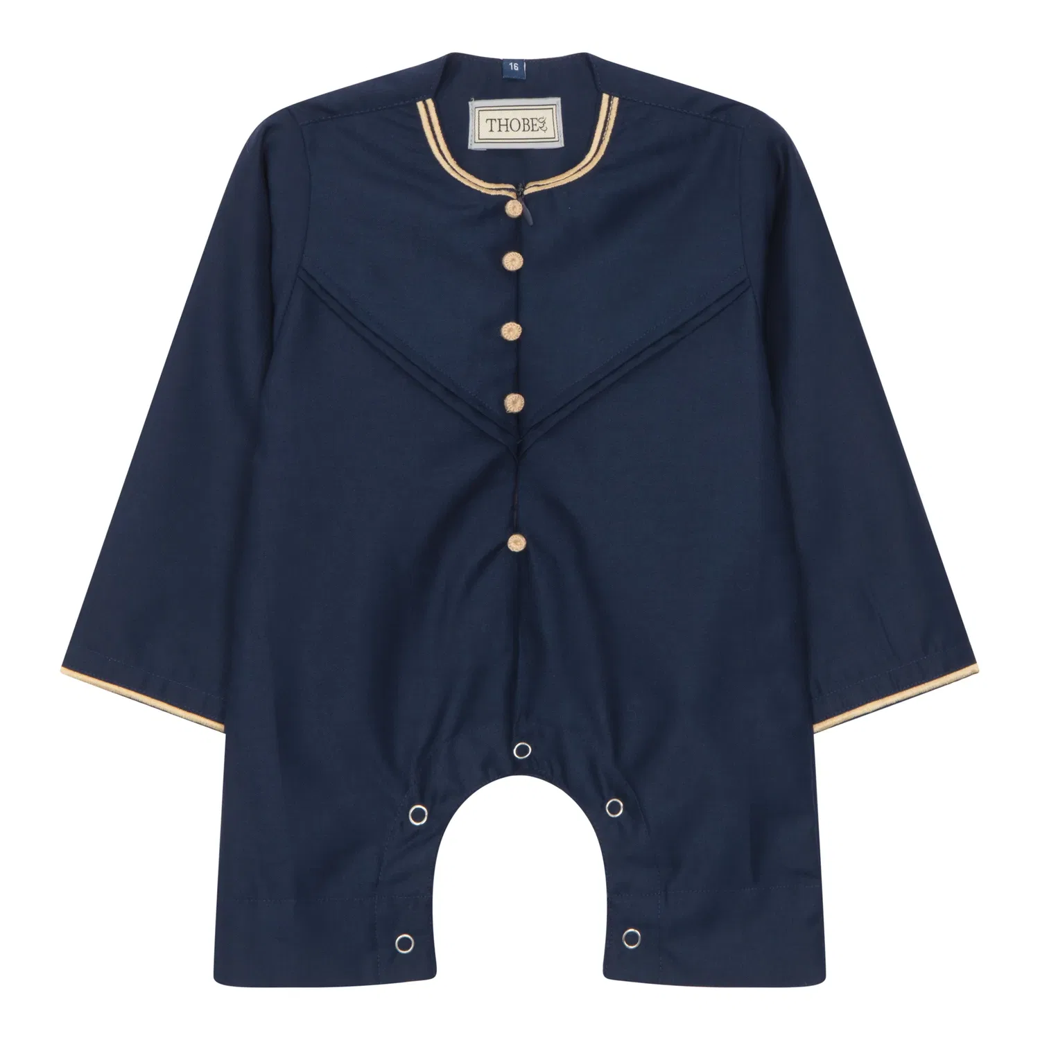 Arabic Thobes Комбинезон для маленьких мальчиков Omani Eid Blue Thobe Saudi Emirati Jubba Robe Romper