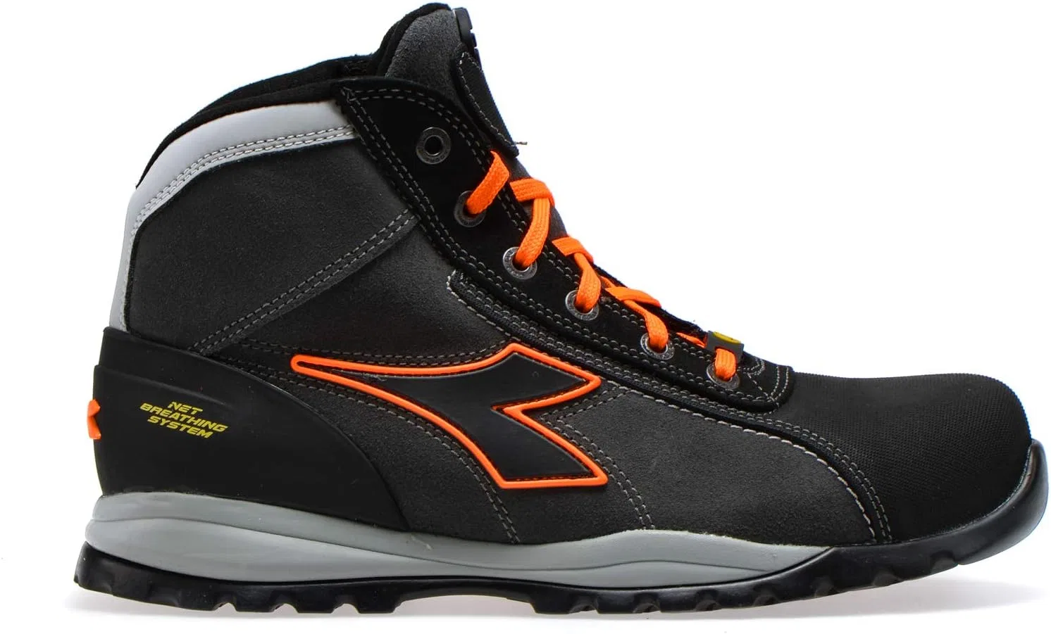 Защитная обувь Diadora Hi Pro S3 Glove Tech - Geox SRA HRO ESD UTILITY DIADORA, Asphalt Orange Fluo