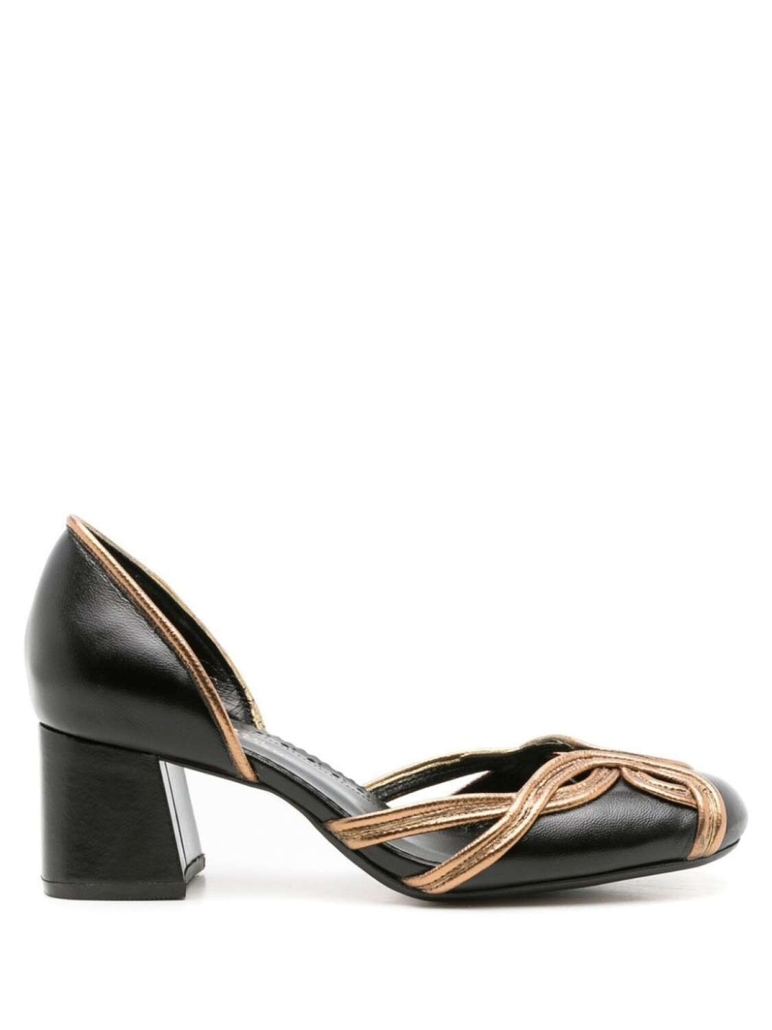 

Sarah Chofakian Irene 50mm contrast-trim pumps, черный