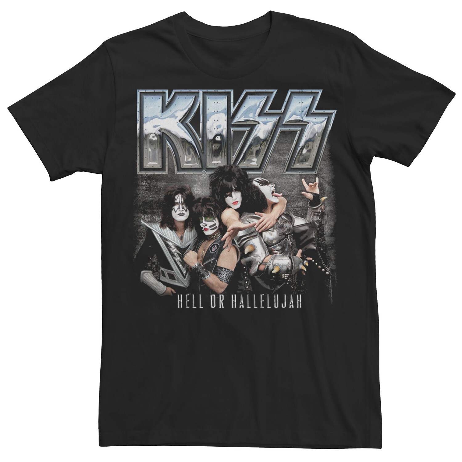 

Мужская футболка с короткими рукавами и металлическими головками Kiss