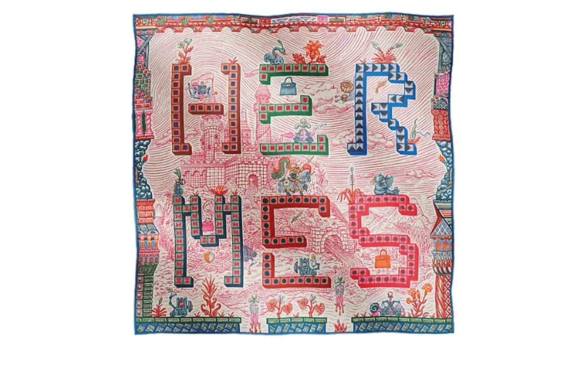 

Шёлковый платок HERMES Мультиколор