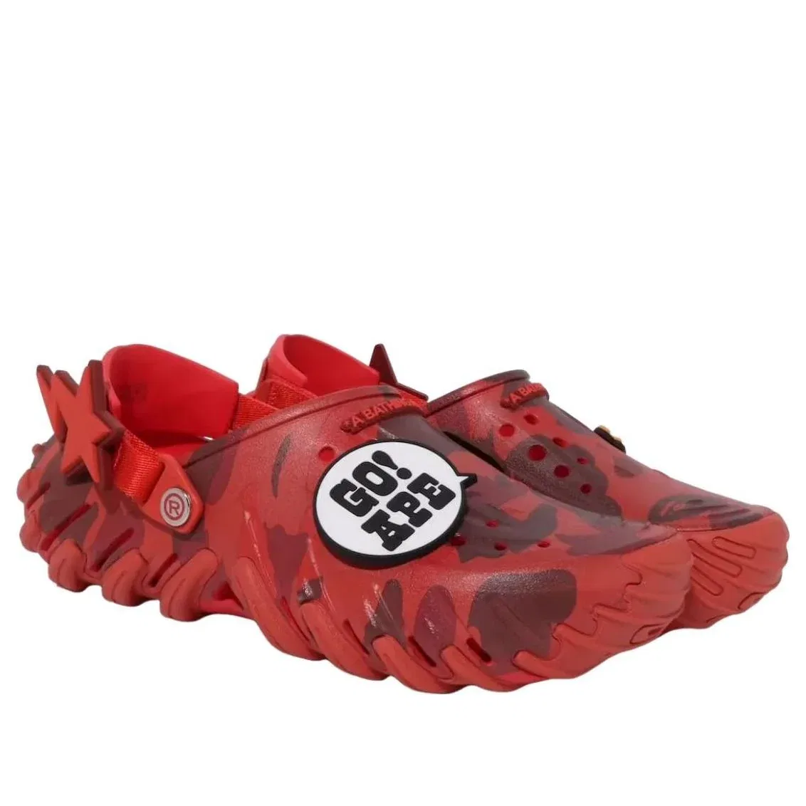 Сабо Crocs x BAPE Echo RO Clog 'Red Camo' 213140-8C1, красный — фото 3