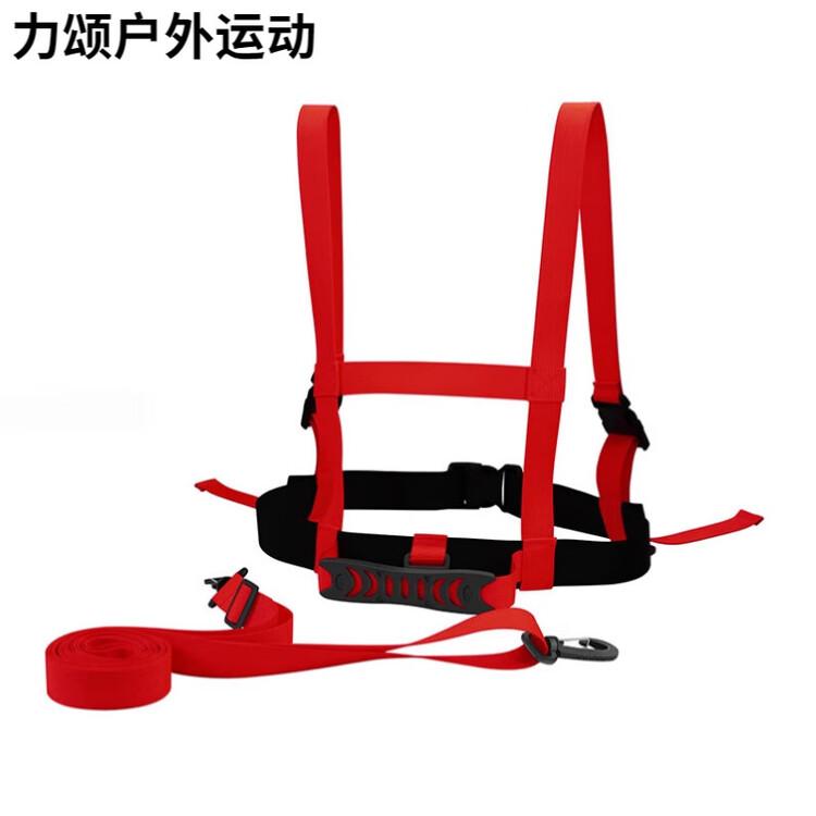 

Head Крепление для лыж Hanshu для начинающих, для двух досок (взрослых и детей), ограничитель скорости типа «плуг», красная переноска с простым тяговым усилием, универсальный размер