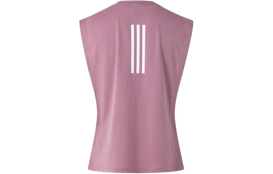 Adidas Топ LES MILLS для женщин, коричневый с фиолетовым — фото 3