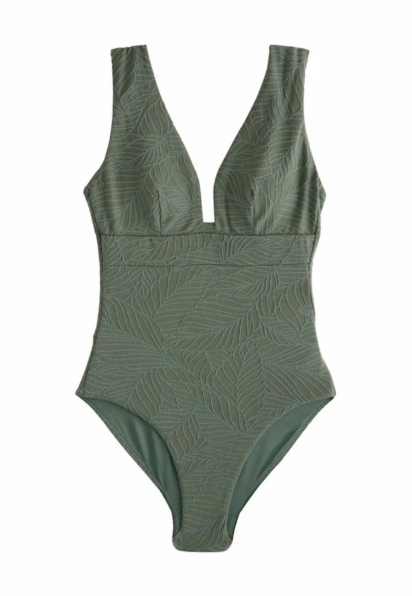 

Купальник с глубоким вырезом для утягивания живота Next, Khaki Green Leaf Textured, Зеленый, Купальник с глубоким вырезом для утягивания живота Next, Khaki Green Leaf Textured