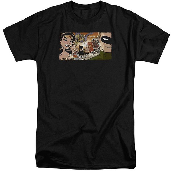 

Футболка Justice League of America Cinematic League с коротким рукавом, взрослая, удлиненная Licensed Character
