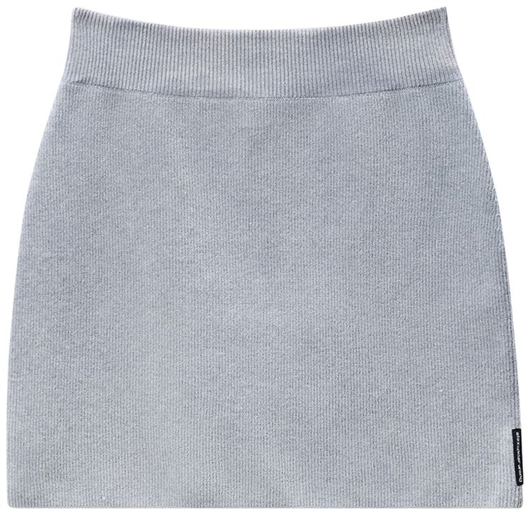 

Мини-юбка Alexander Wang с тисненым логотипом, серый