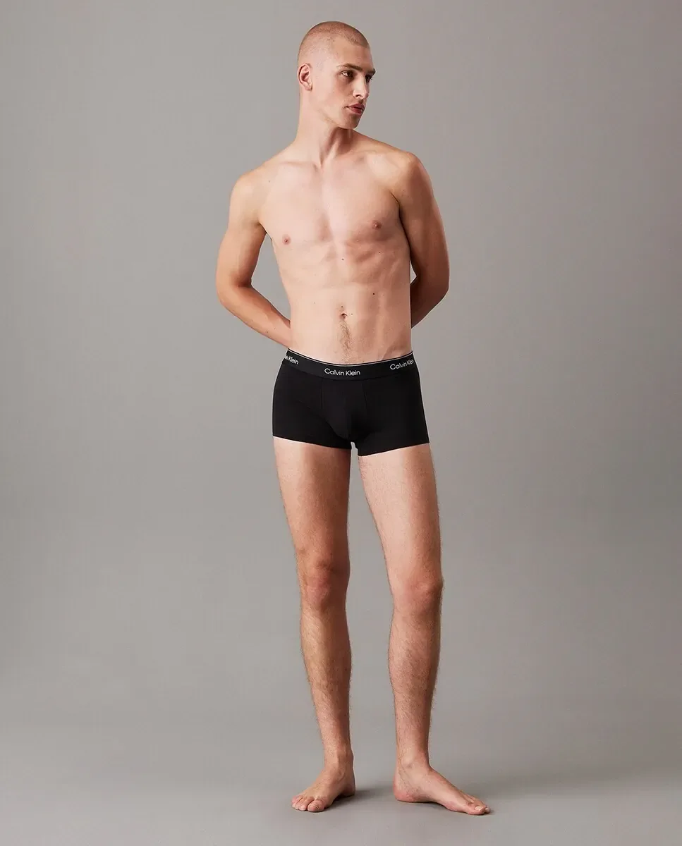Набор из 3 обтягивающих боксеров с низкой посадкой - Icon Cotton Stretch Calvin Klein, мультиколор — фото 4