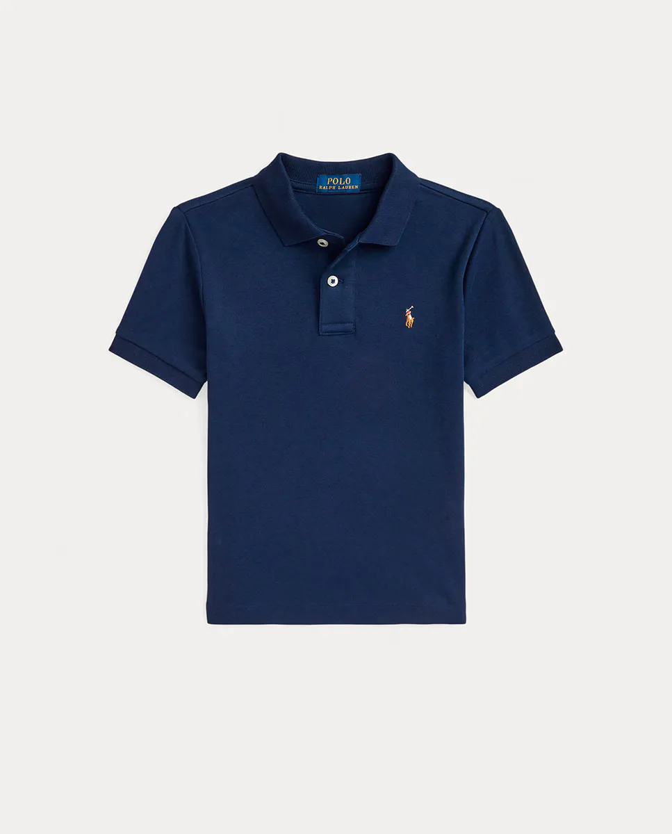 

Рубашка поло для мальчика в хлопковом интерлоке Polo Ralph Lauren, тёмно-синий