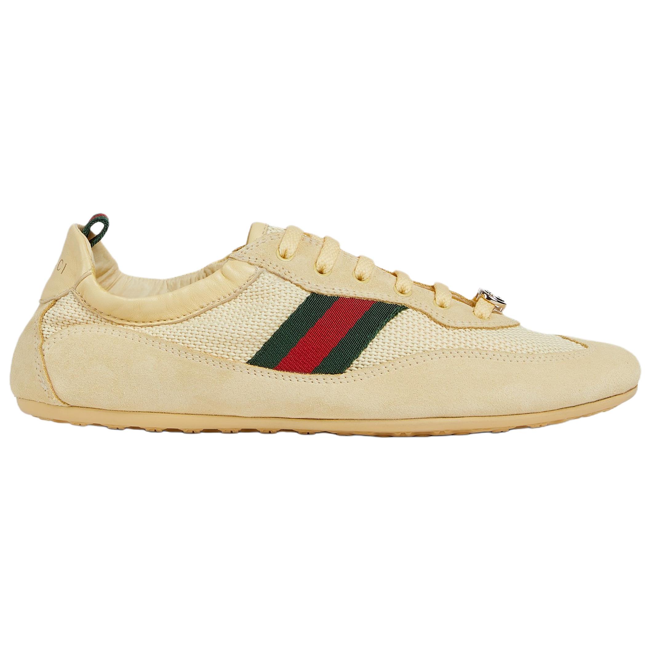 GUCCI Женские повседневные кроссовки Shift Low top светло-желтого цвета — фото 3