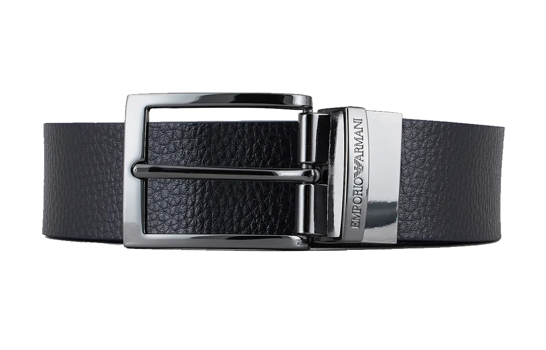 

EMPORIO ARMANI Мужской кожаный ремень из коровьей кожи шириной 3,5 см, Blue