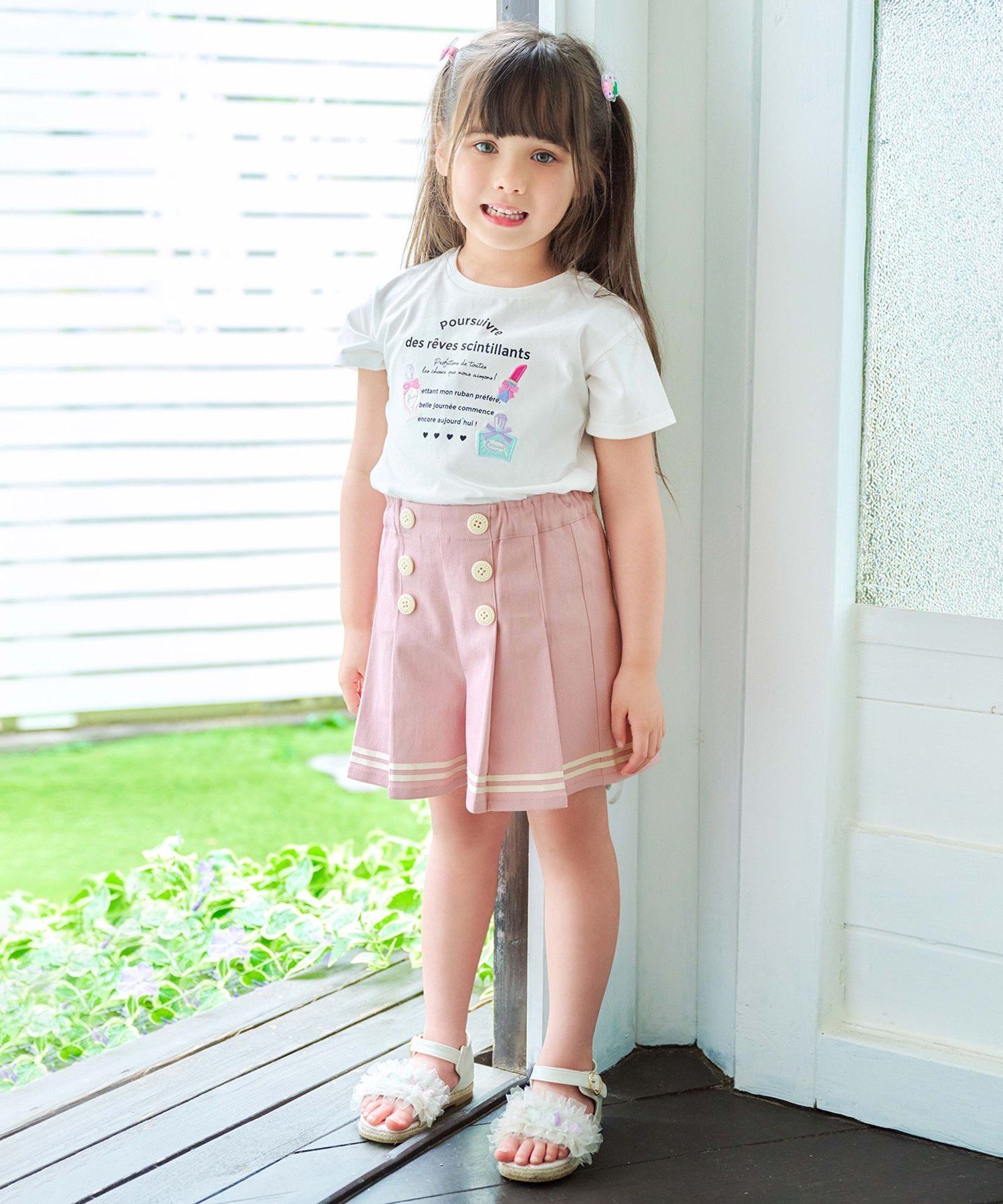 Стильная и освежающая футболка с логотипом. Any Kids, Off-white [001] — фото 2