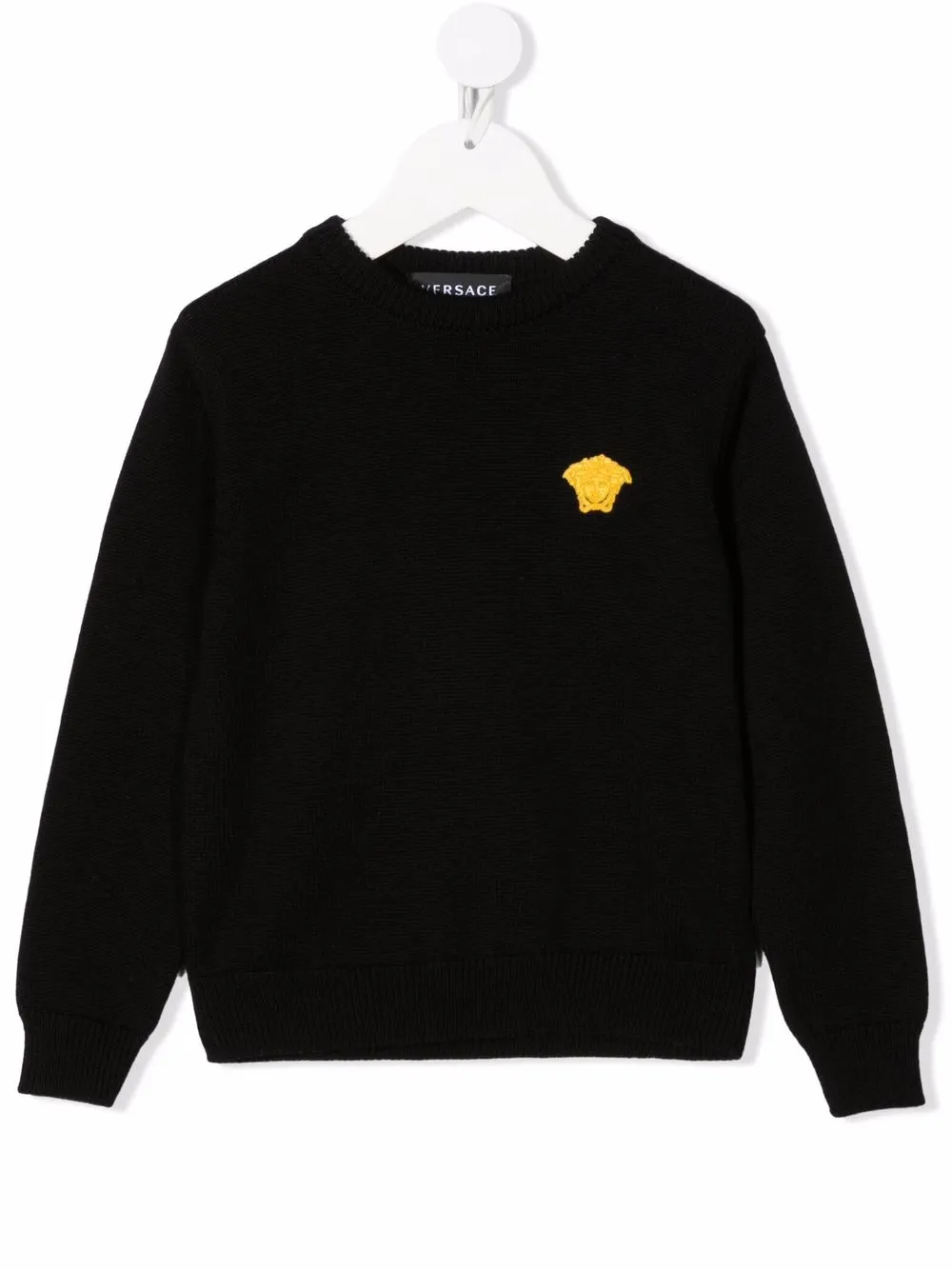 

Джемпер с нашивкой Medusa Versace Kids, черный