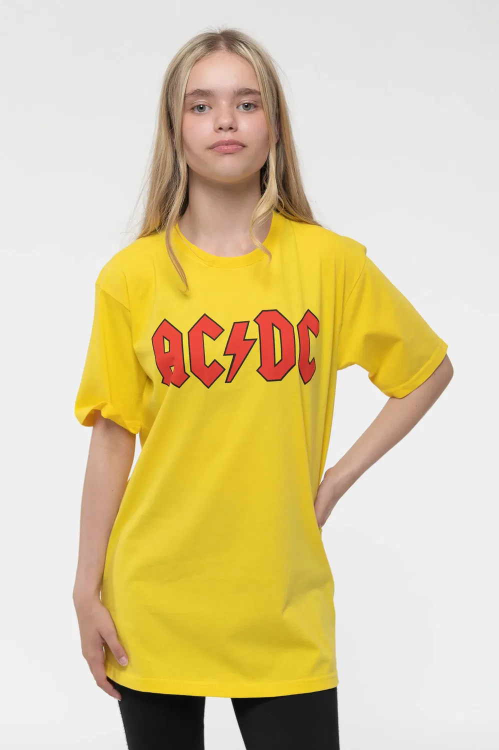 Футболка детская с логотипом AC/DC, желтый